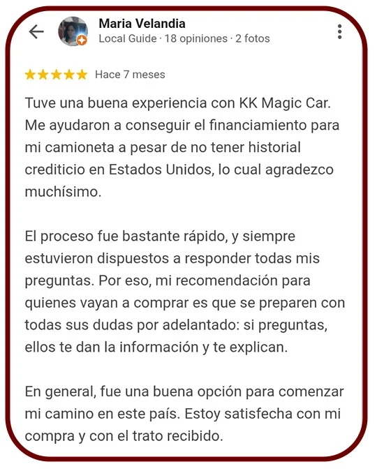 calificacion clientes kk magic cars shop 4